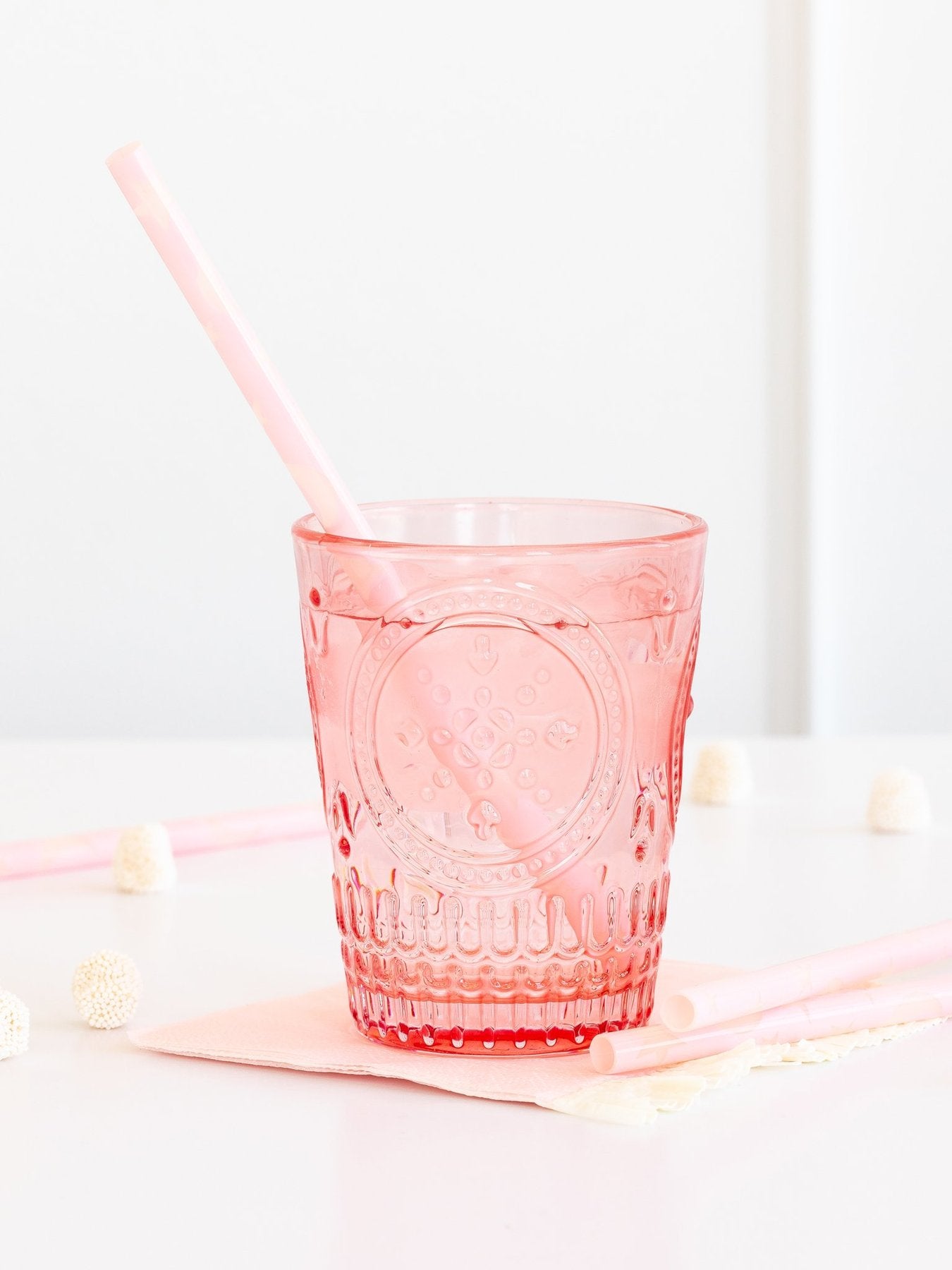 Oh Baby Reusable Straws in Pink (12 pk)