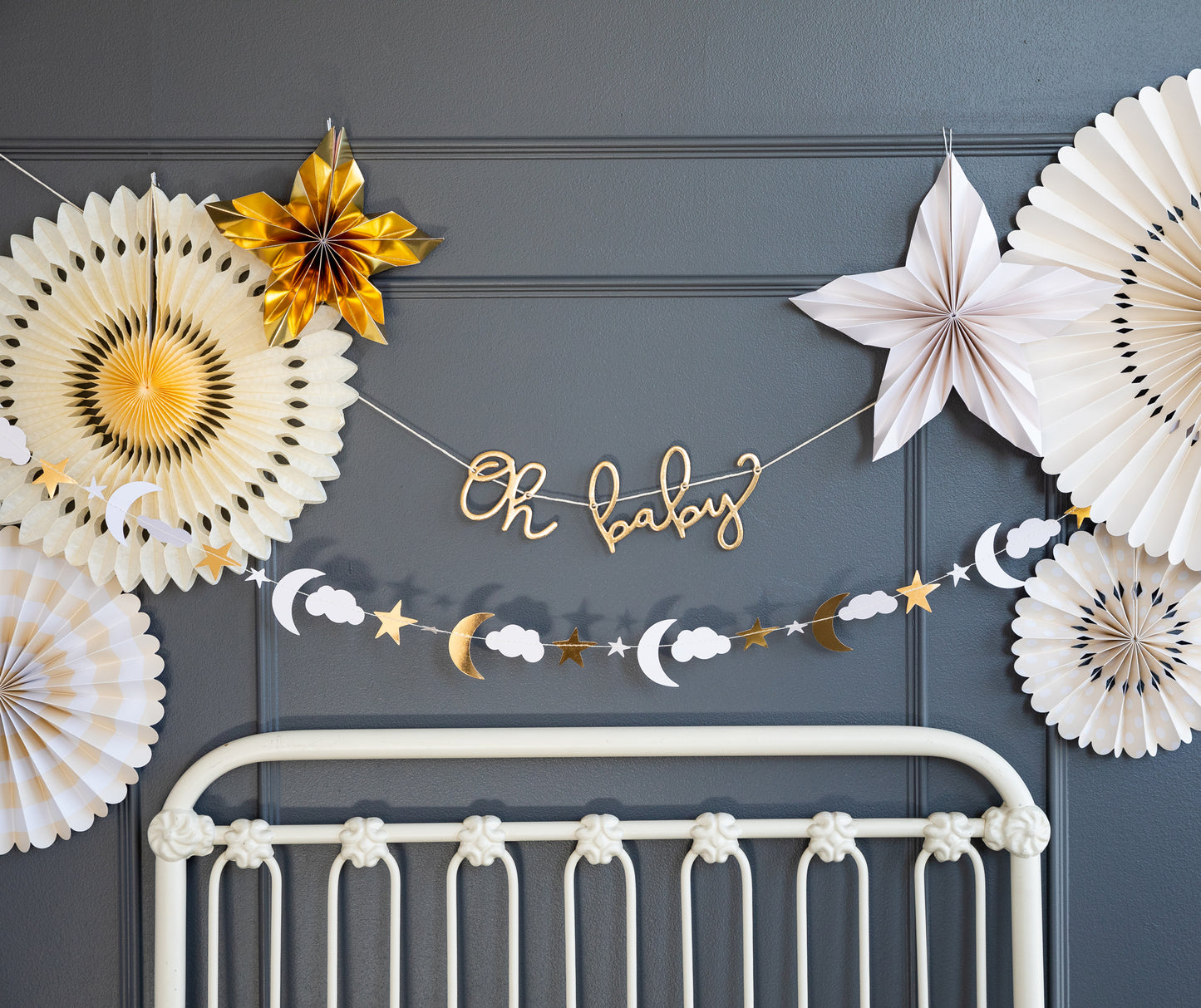 Oh baby Moon and Stars Banner Set