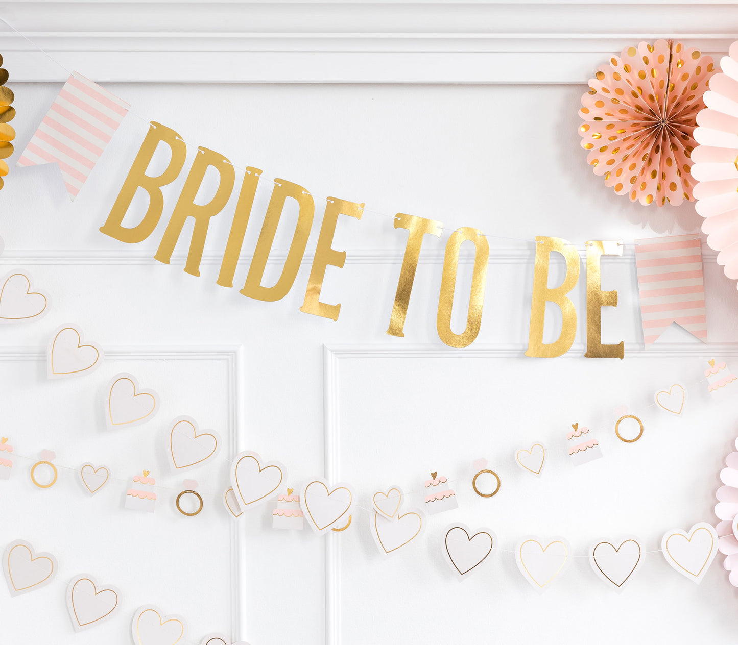 Bride to Be Banner with Pink Pennant