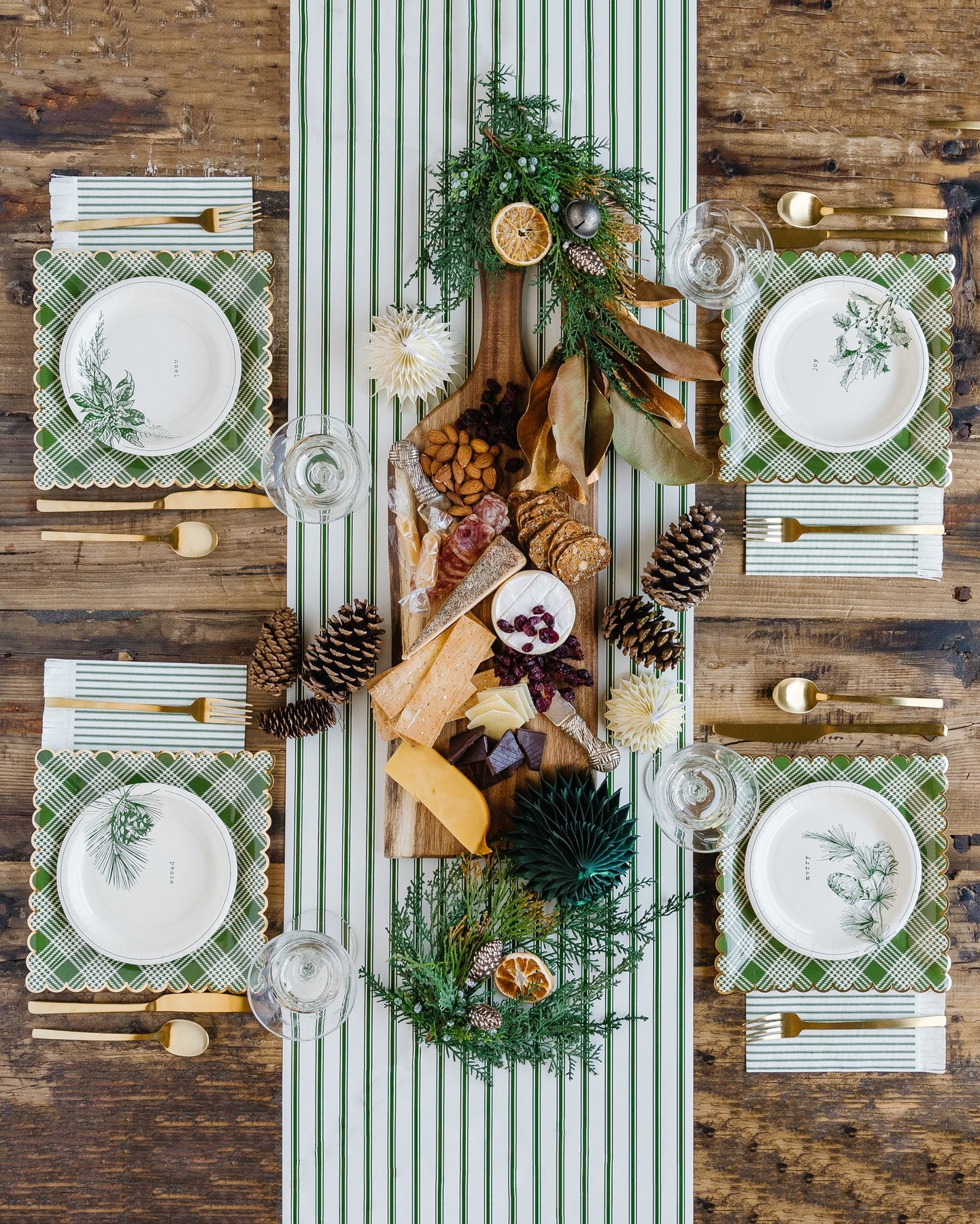 Classic Botanical Vignette Plate Set