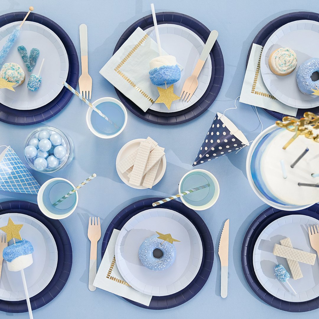 Navy Large Plates (10 pk)