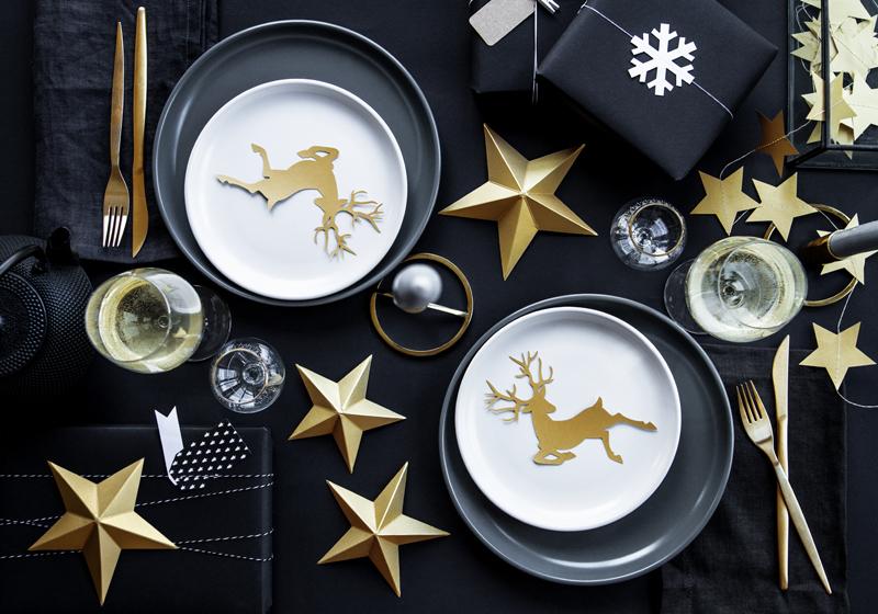Gold Star Hanging Decorations (6 pk)