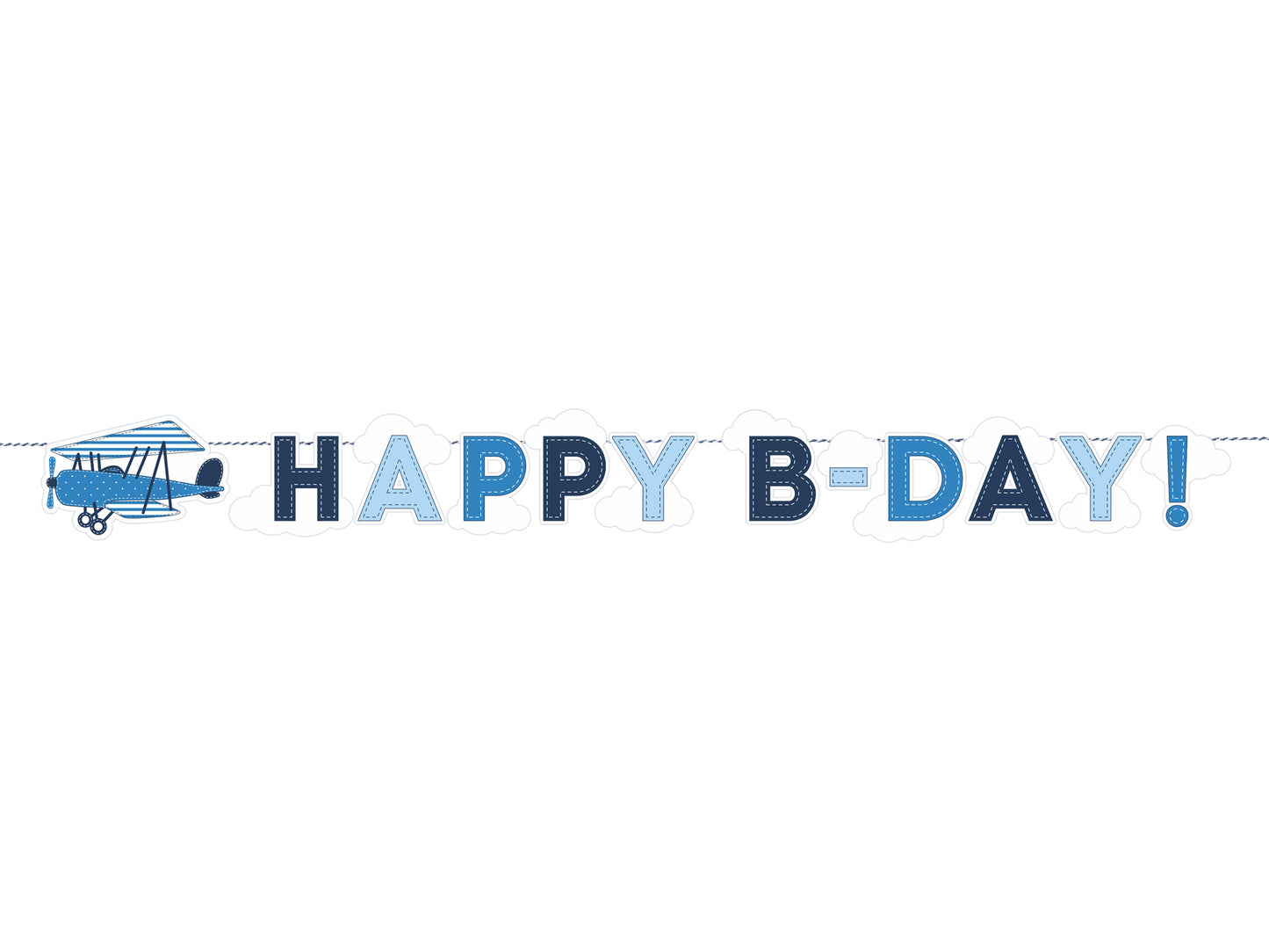 Little Plane Happy B-day Banner