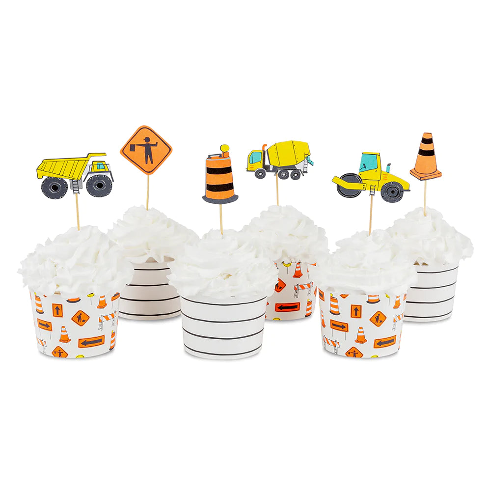 Under Construction Cupcake Decorating Set (Set of 24)