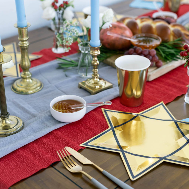 Gold Star of David Plates (8 pk)