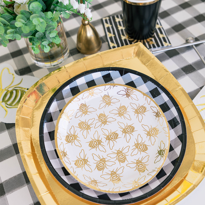 Gingham Plates (8 pk)