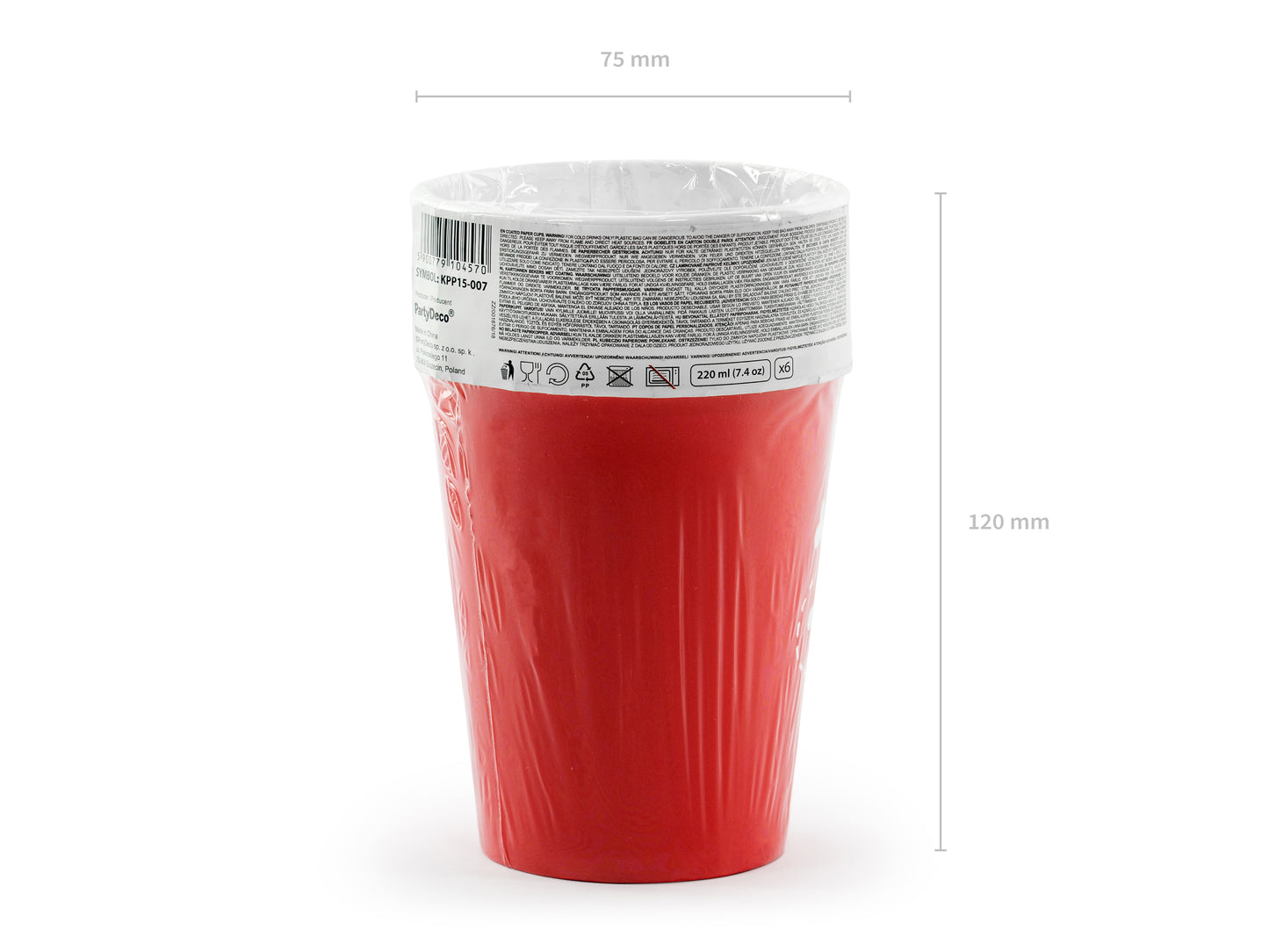 Pirate ARR! Skull and Crossbones Cups - Red (6 pk)