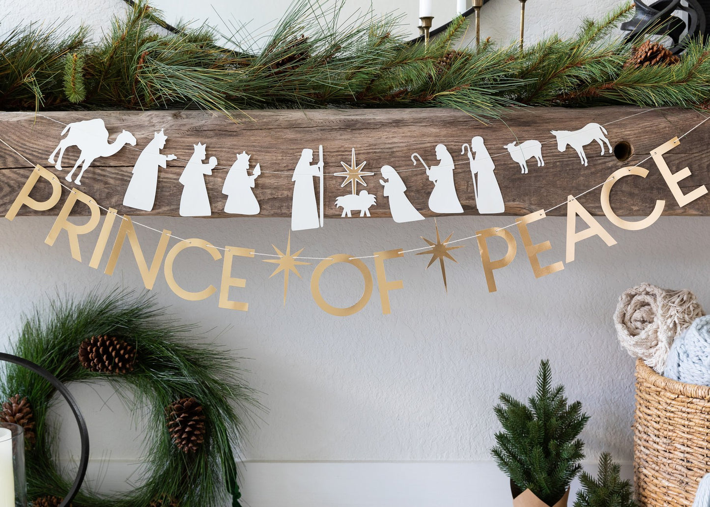 Silent Night Nativity Icon Banner (1 ct)