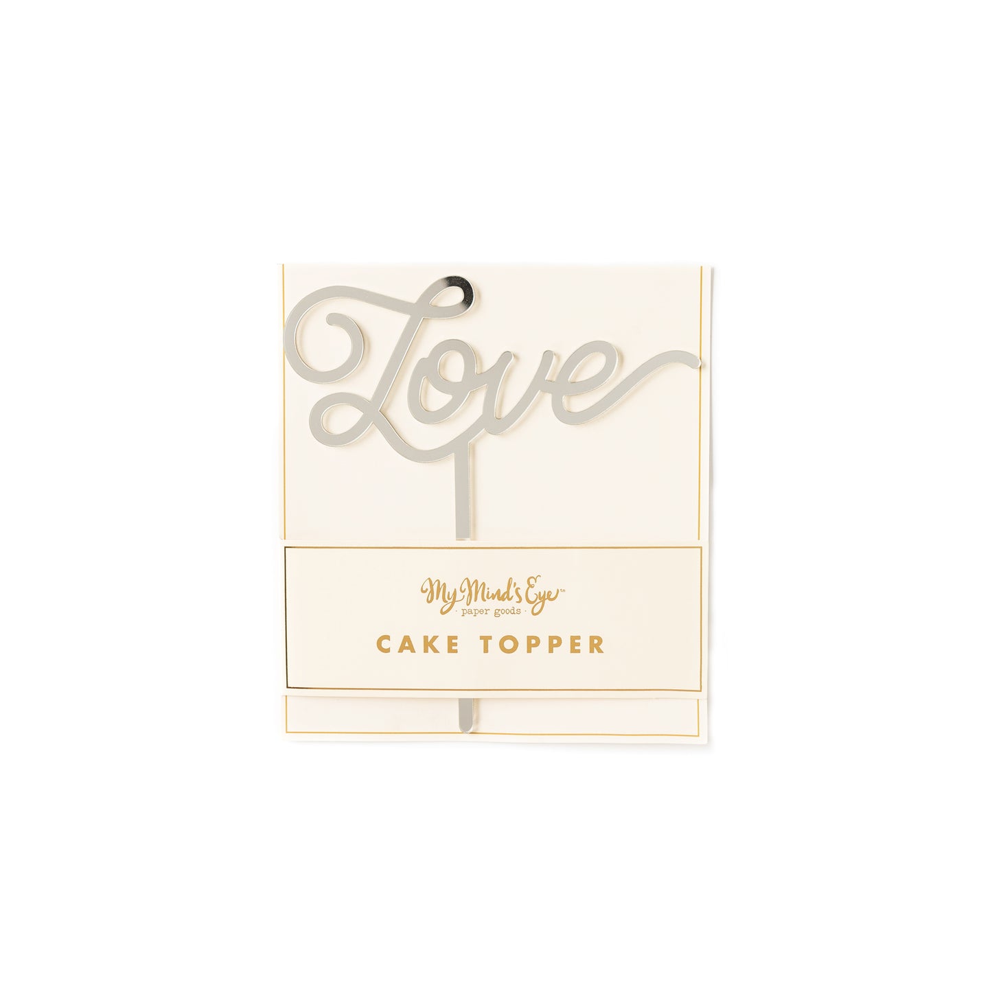 Silver Love Cake Topper