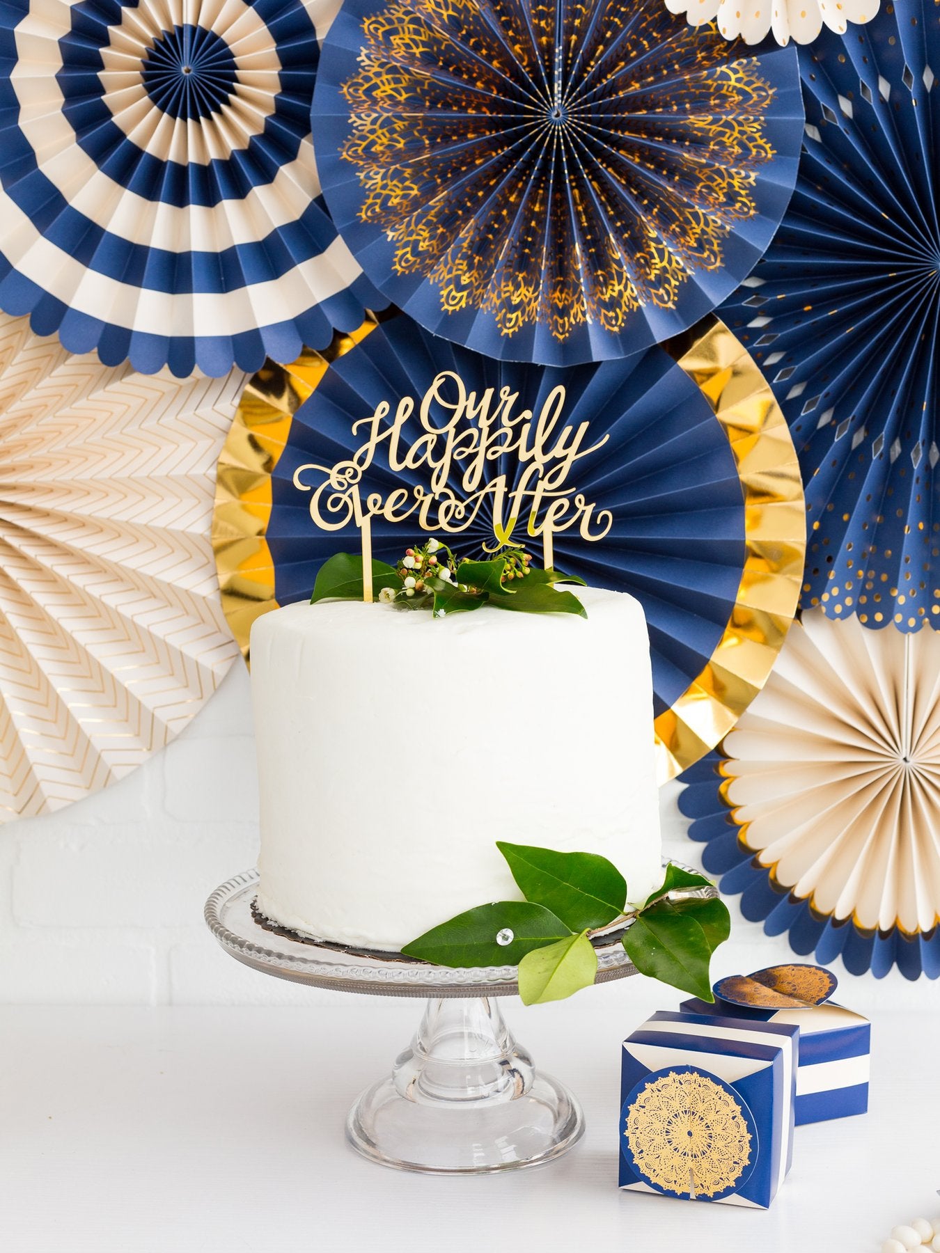 Our Happily Ever After Gold Cake Topper