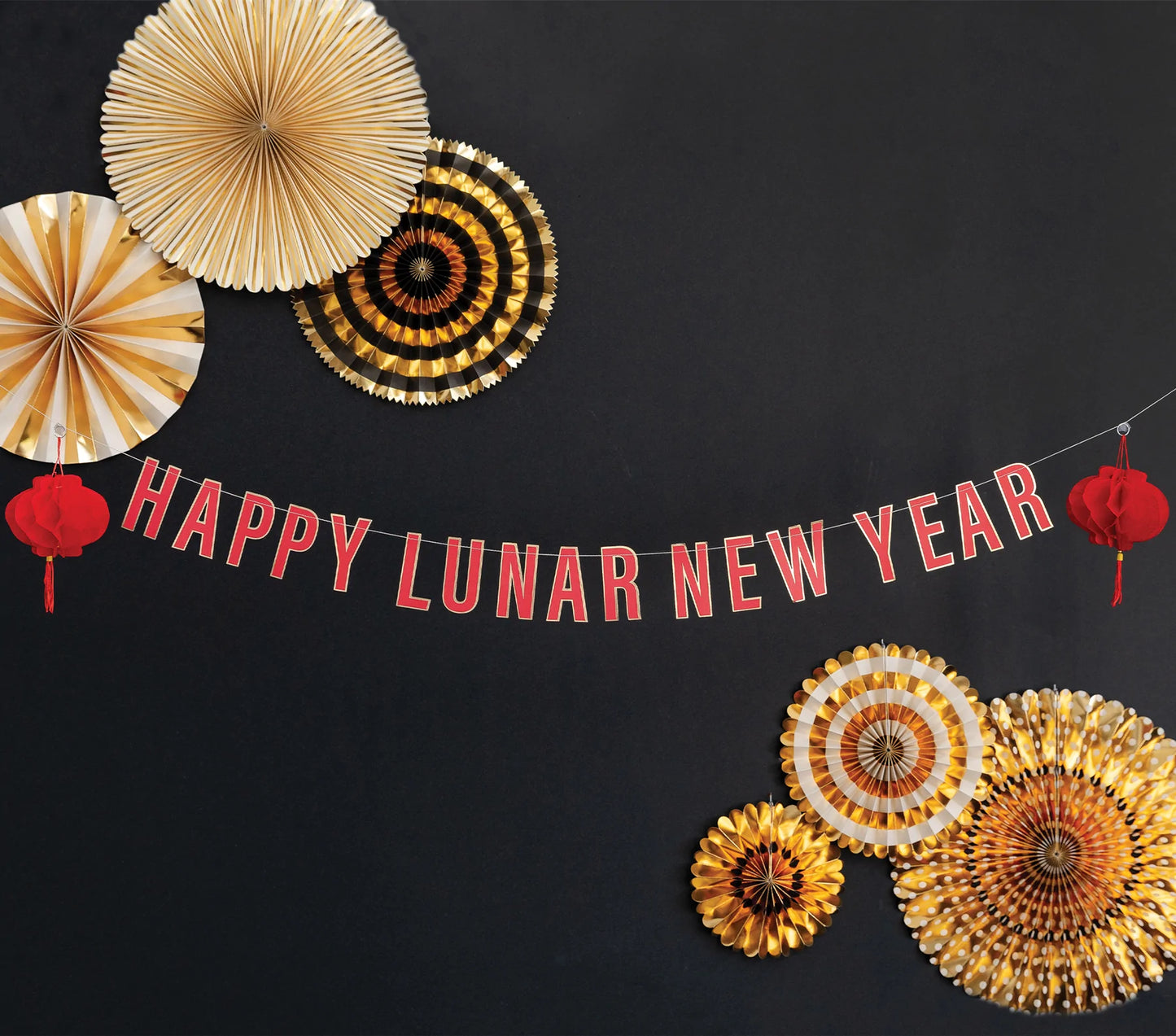 Happy Lunar New Year Letter Banner (1 Count)