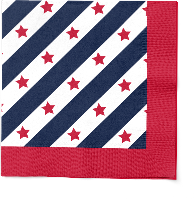Red Patriotic Lunch Napkins (16 pk)
