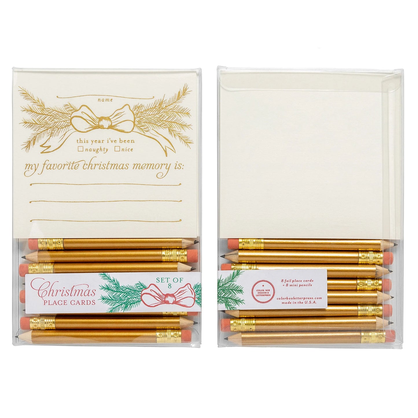 Favorite Christmas Memory Place Card Set