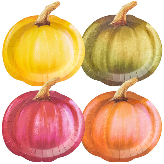 Harvest Bouquet Pumpkin Small Plate (8 pk)