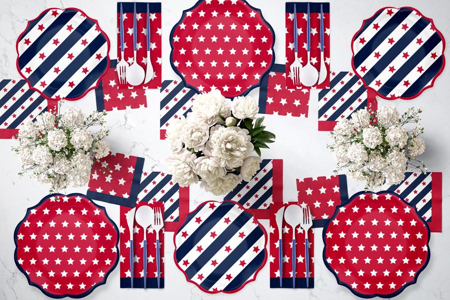 Red Patriotic Guest Towels (16 pk)