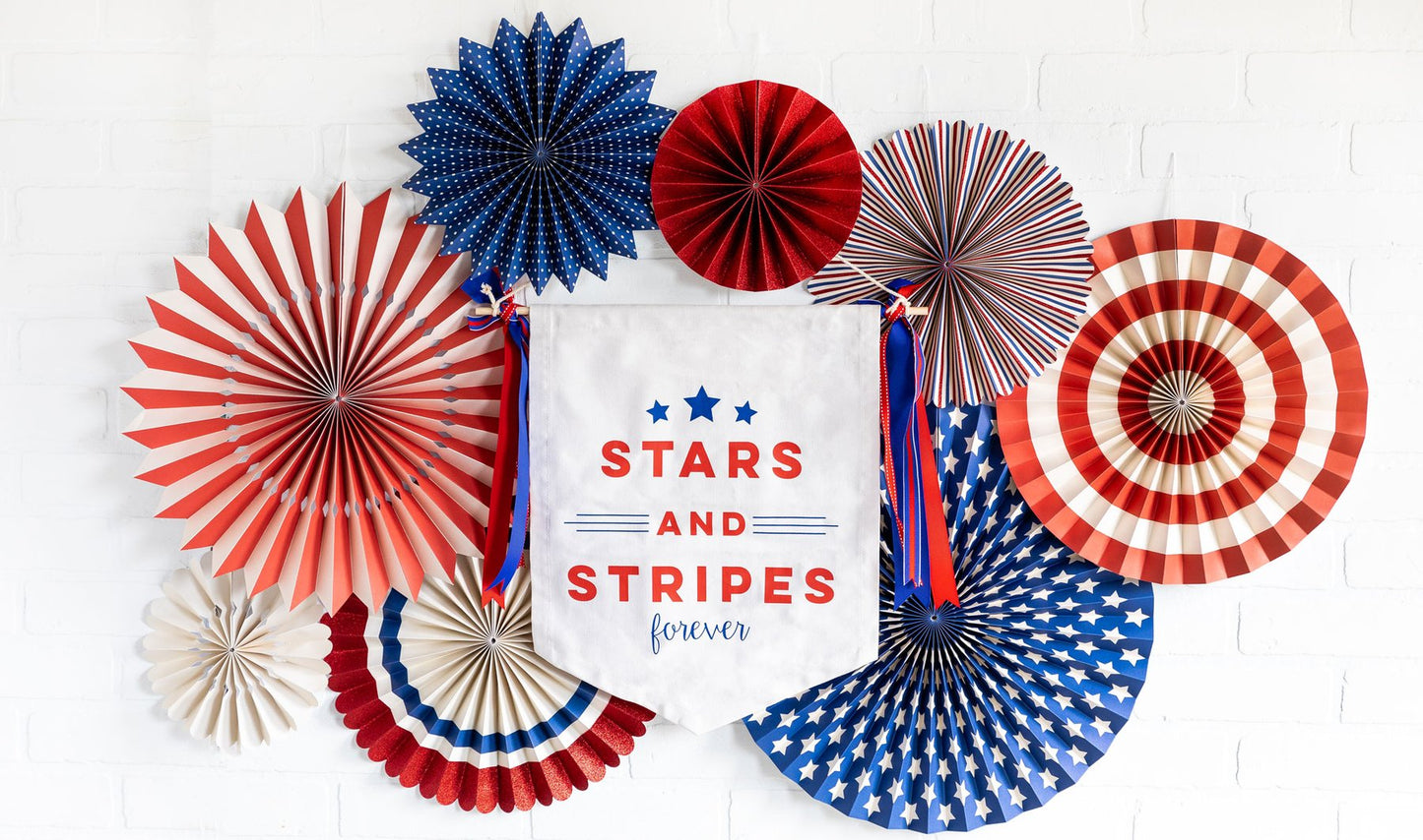 Stars & Stripes Canvas Banner (1 Count)