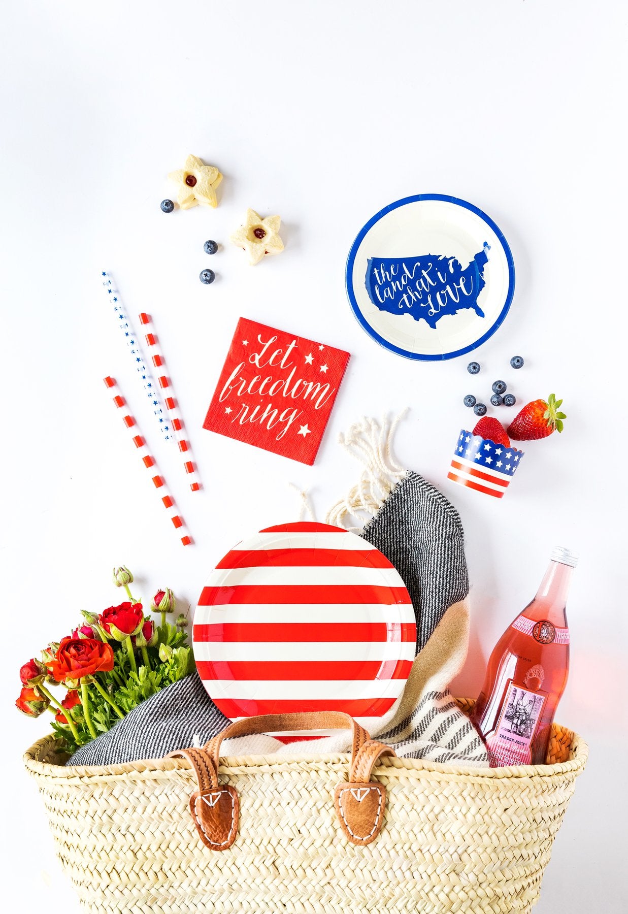 Red and White Striped Plates (8 Count)