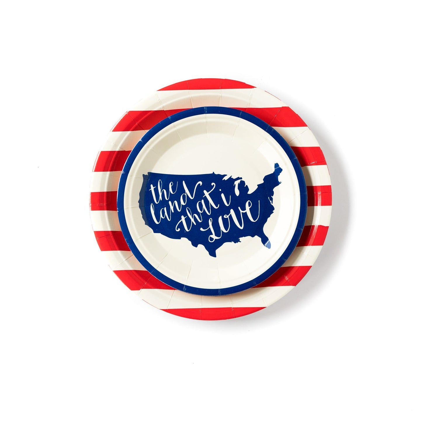 Red and White Striped Plates (8 Count)