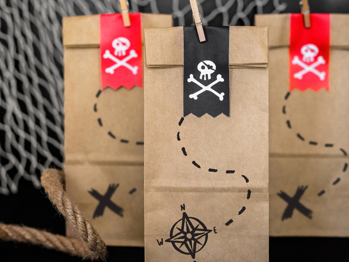 Pirate Treat Bag Set (6 pk)