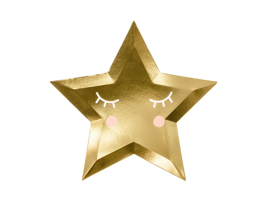 Gold Little Star Plates (6 pk)