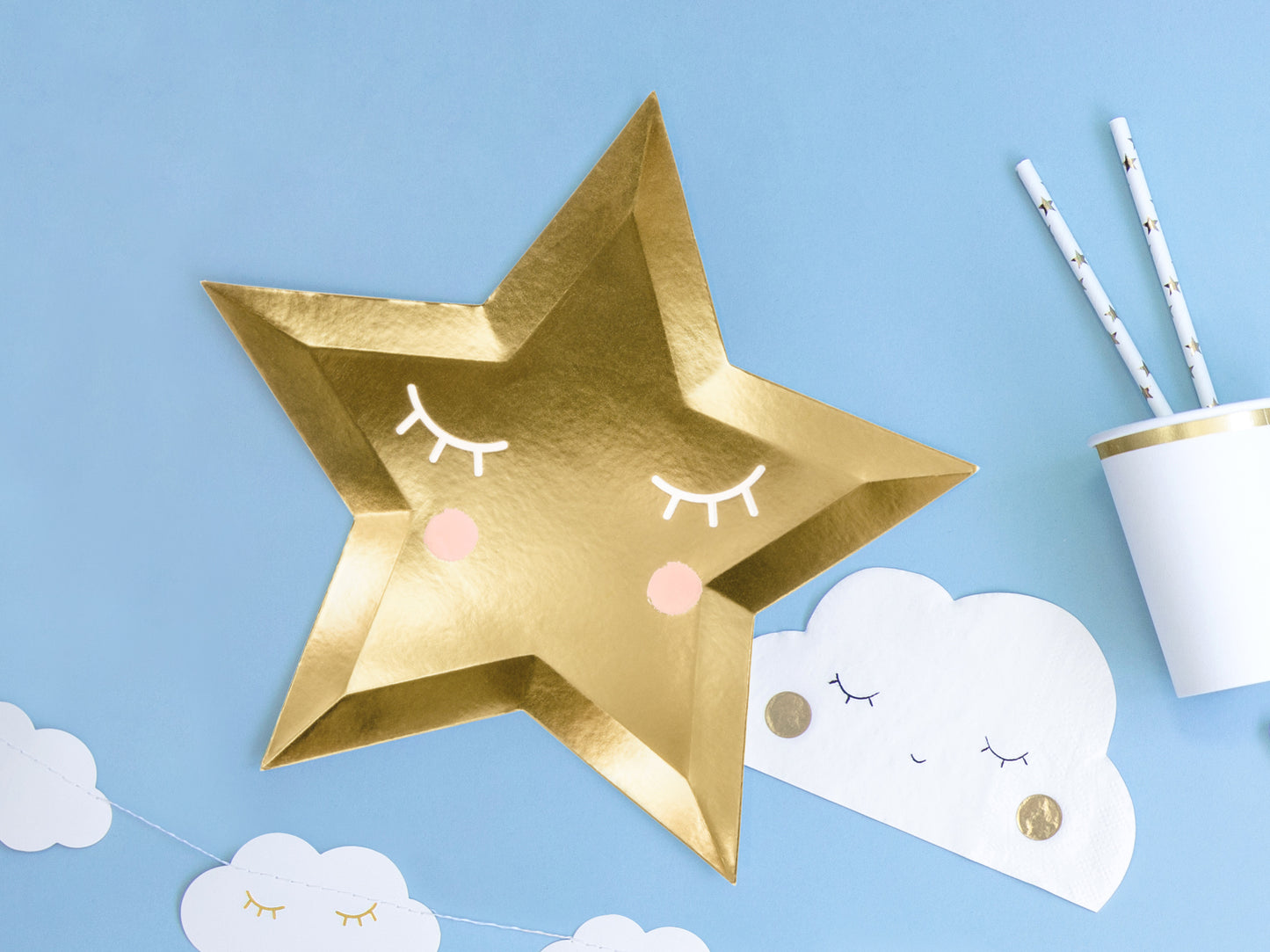 Gold Little Star Plates (6 pk)