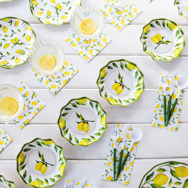 Lemon Drop Small Plate Bowls (8 pk)