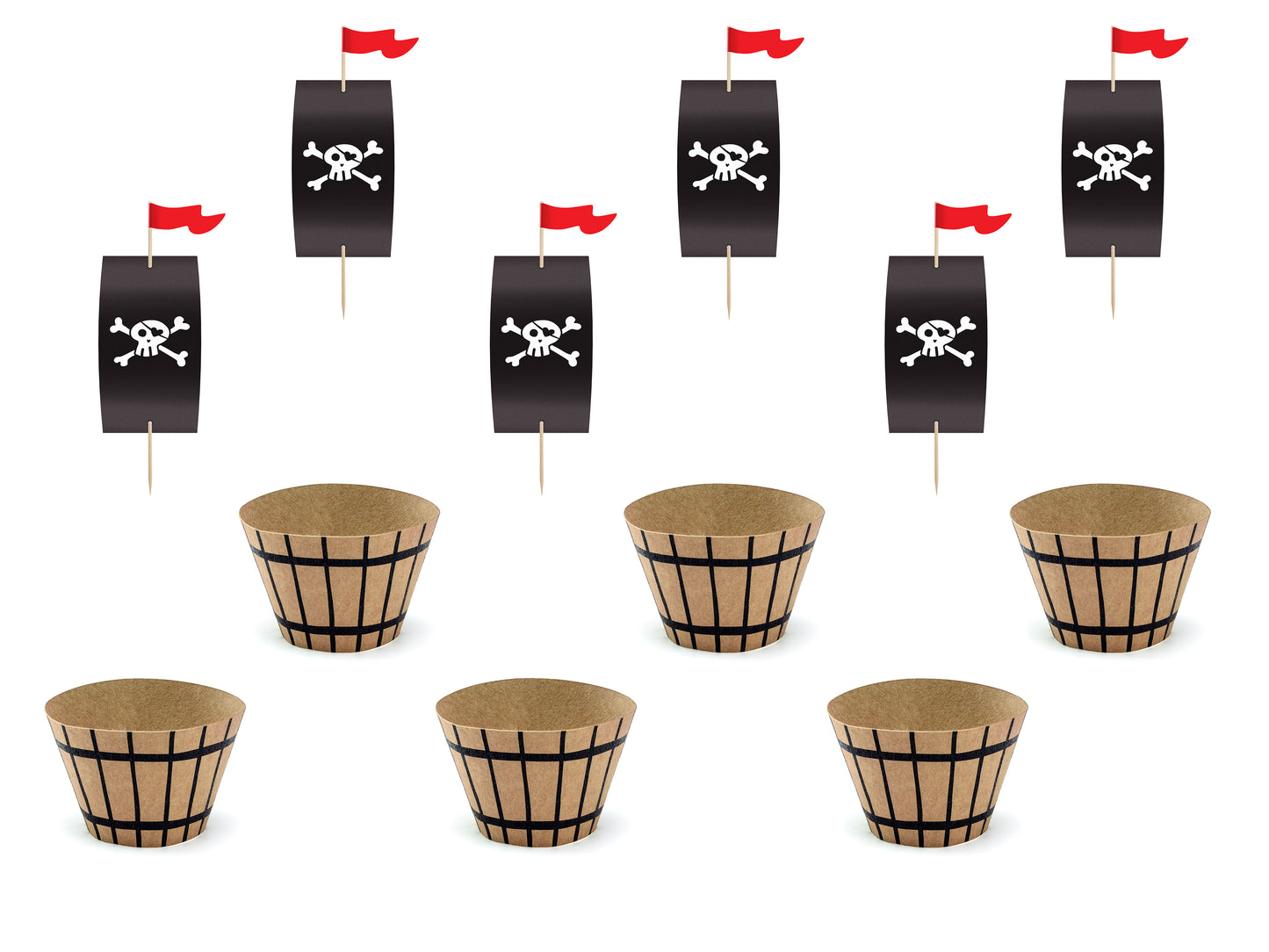 Pirate Sails Cupcake Set (6 pk)