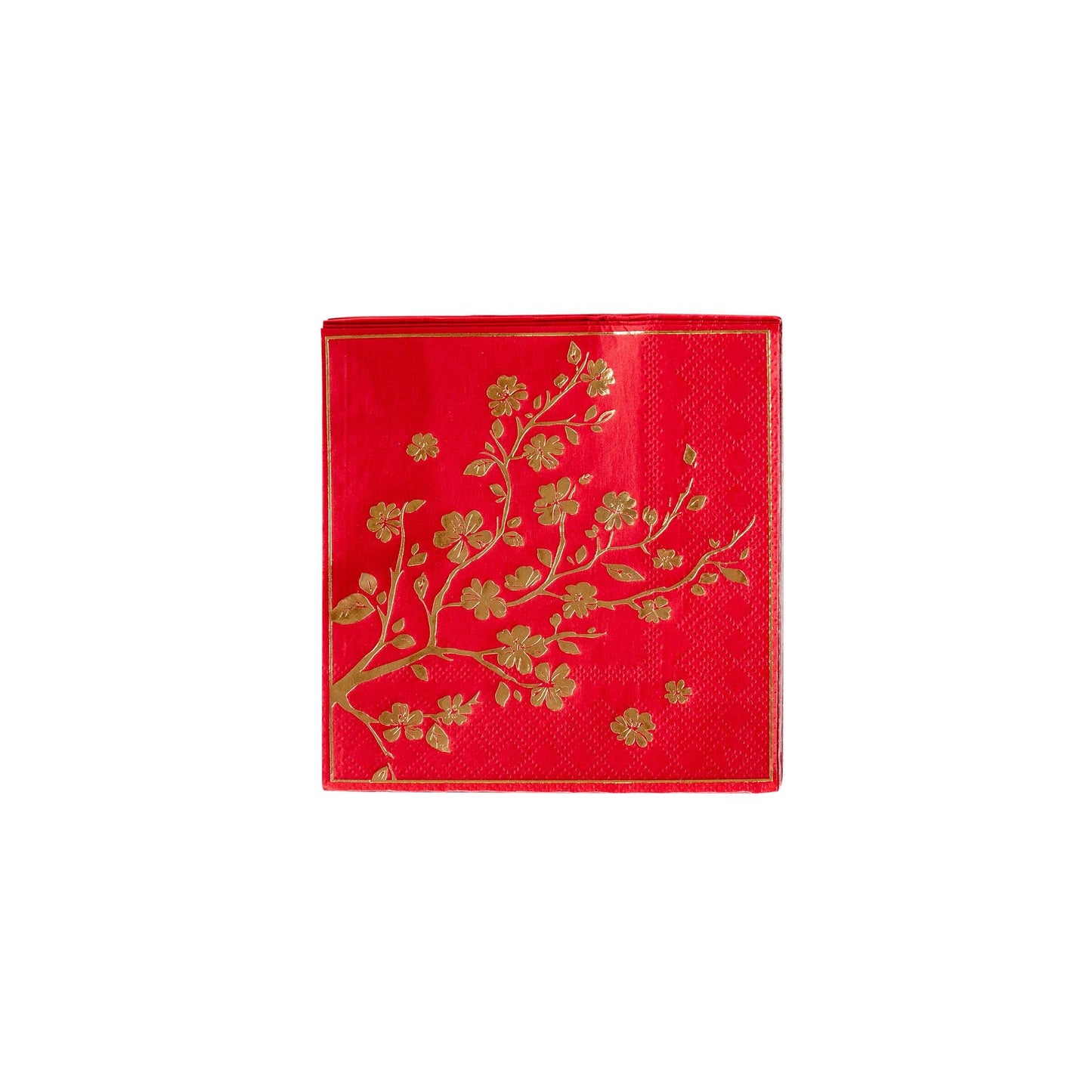 Lunar New Year Foiled Floral Branch Cocktail Napkin (32 Count)