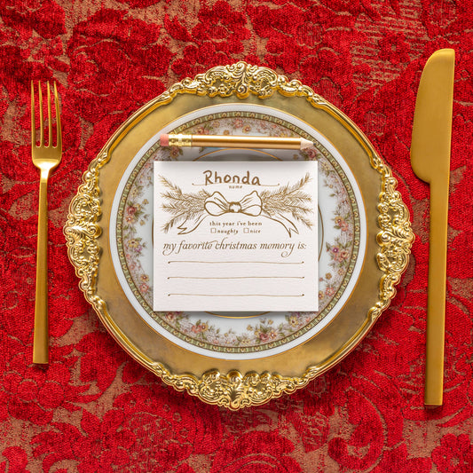 Favorite Christmas Memory Place Card Set