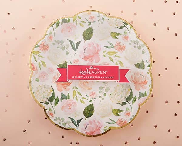 In Full Bloom Floral Large Paper Plates (16 pk)