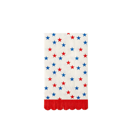 Stars Scallop Fringe Stars Paper Guest Towel Napkin (24 Count)