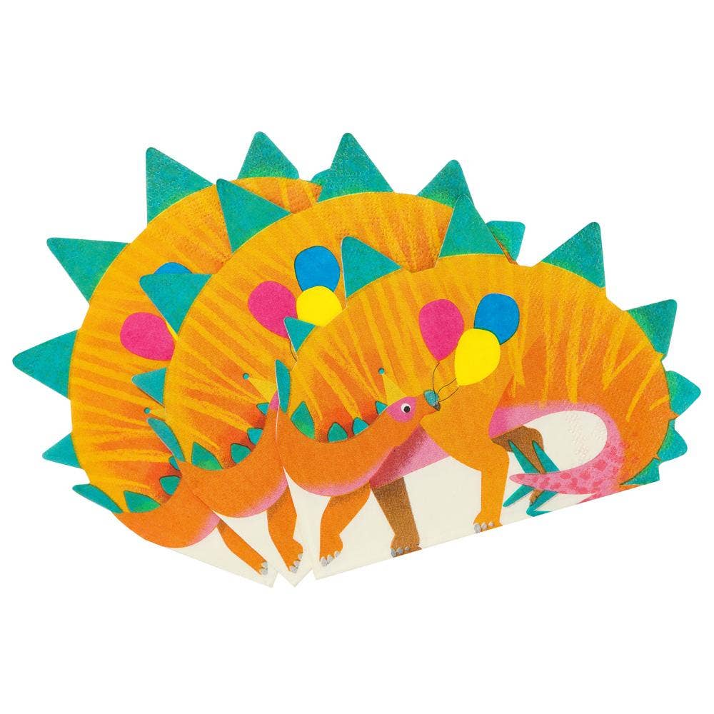 Party Dinosaur Shaped Napkins (16 pk)