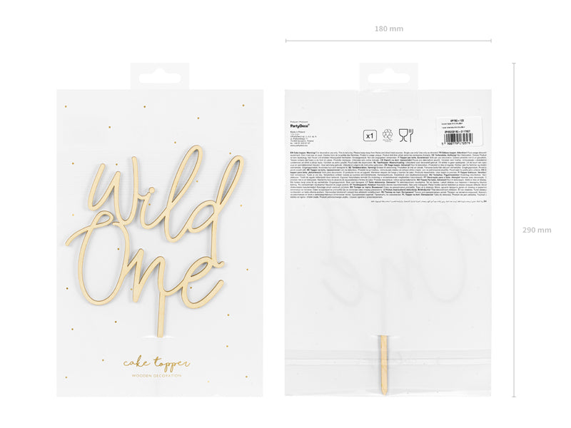 Wild One Wooden Topper