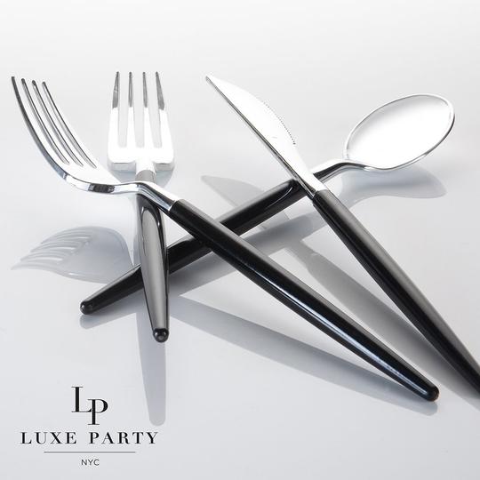 Black and Silver Cutlery Set (Set for 8)