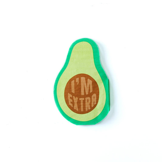 I'm Extra Avacado Shaped Napkins (25 pk)