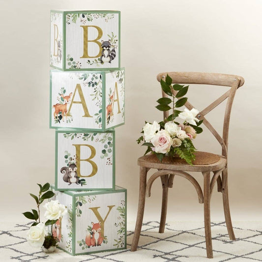 Woodland Baby Block Box (Set of 4 Boxes)