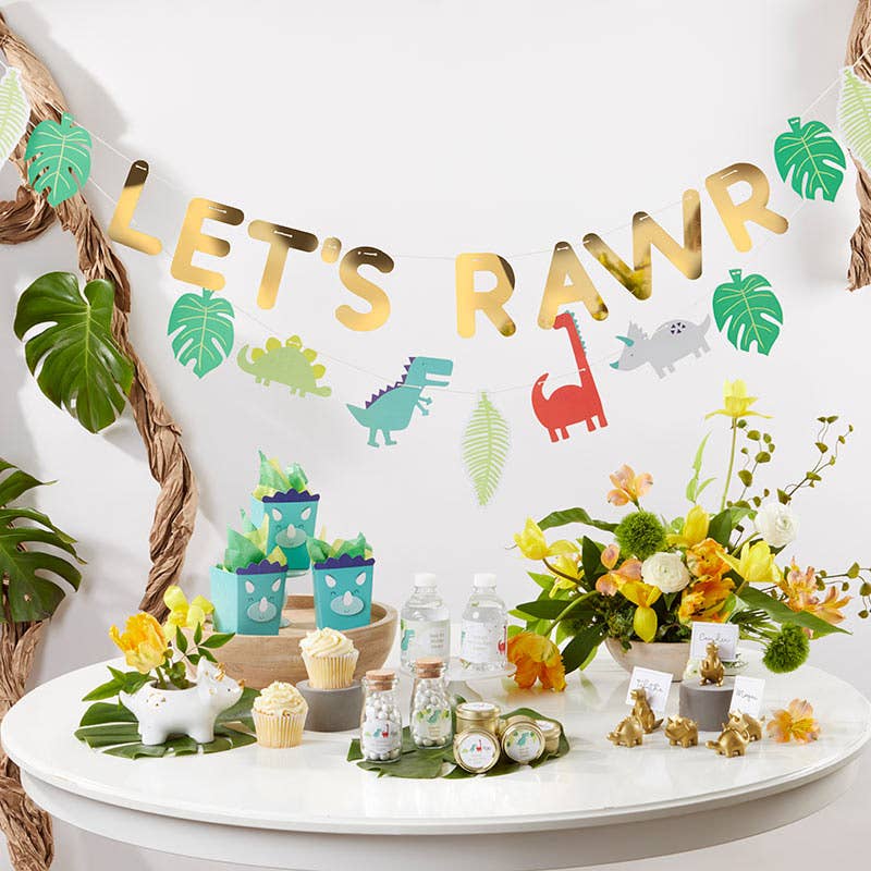 Let's RAWR Dino Party Banner