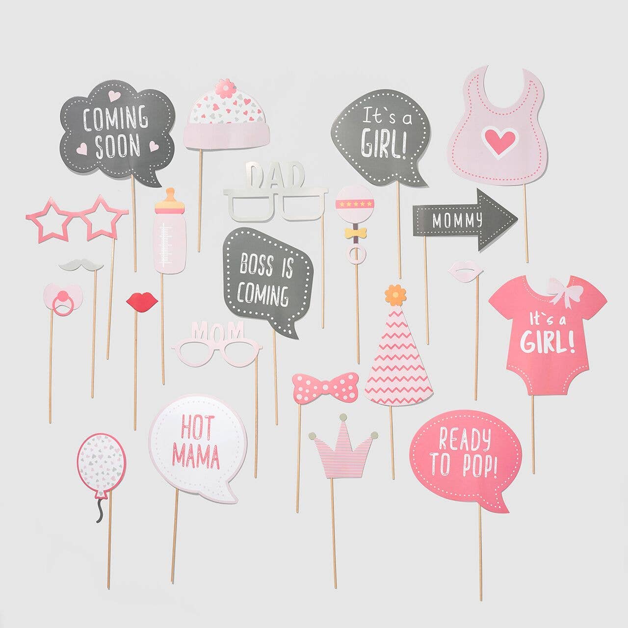 Hooray Baby Pink Photo Props (22 pk)
