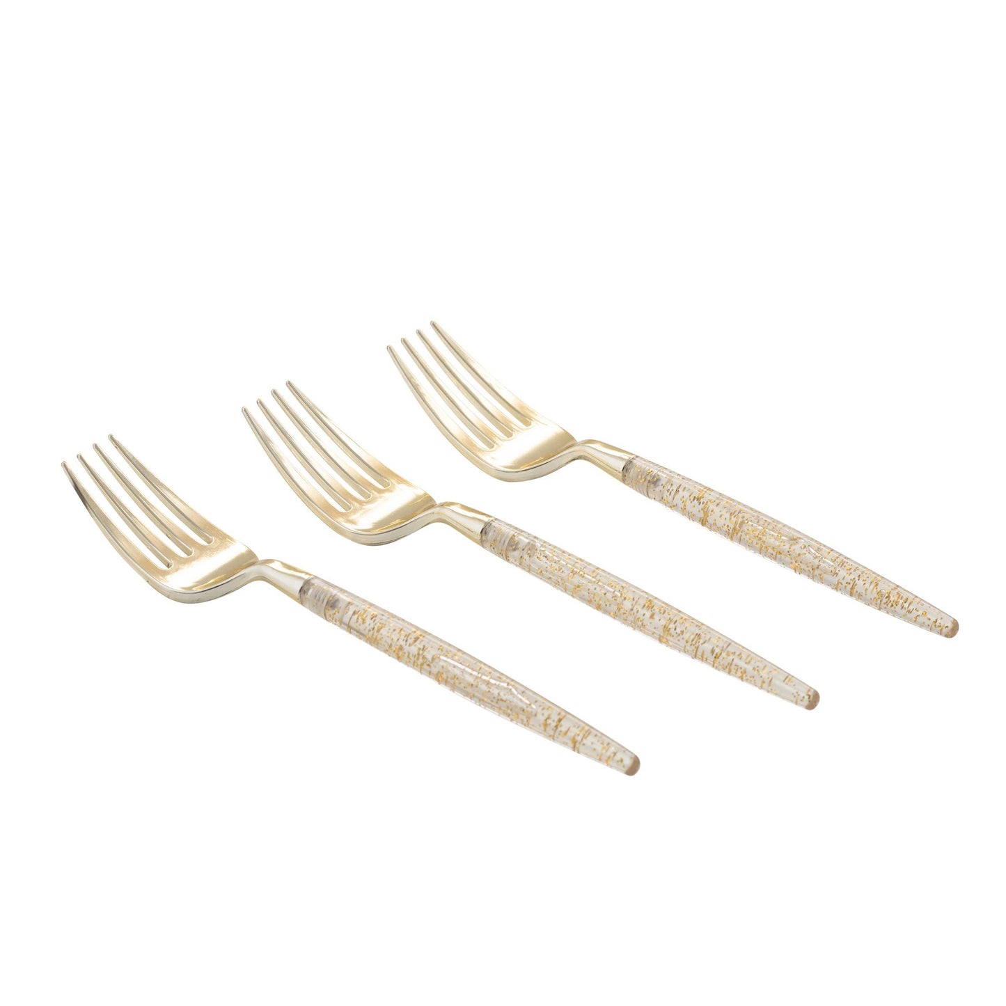 Gold Glitter Mini Forks (20 pk)