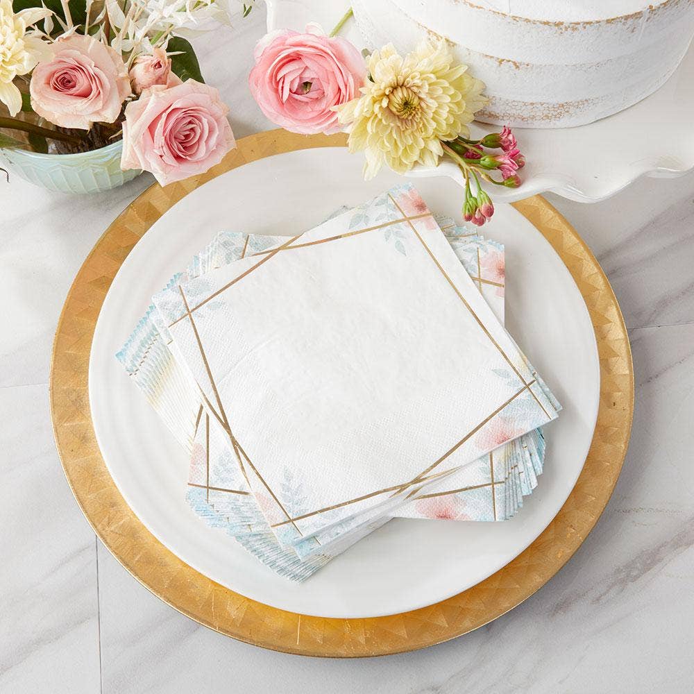 Geometric Floral Napkins (30 pk)