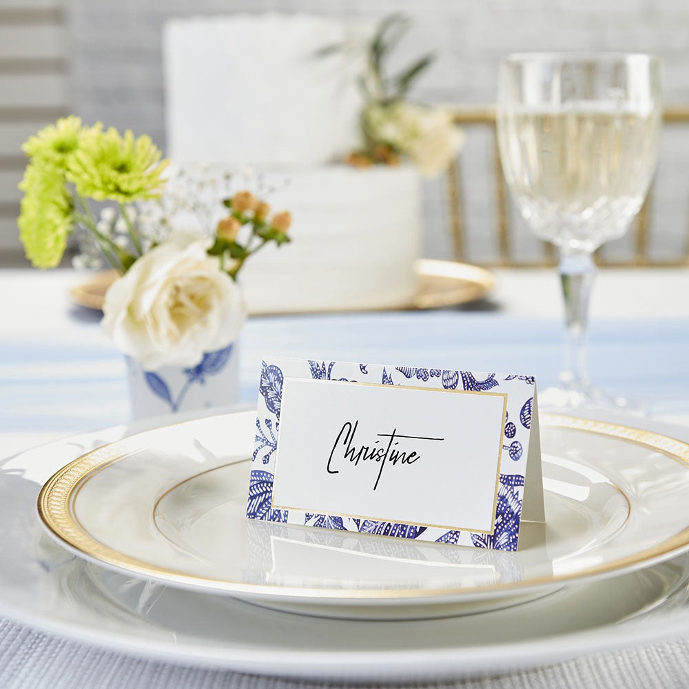 Blue Willow Tent Cards (50 pk)