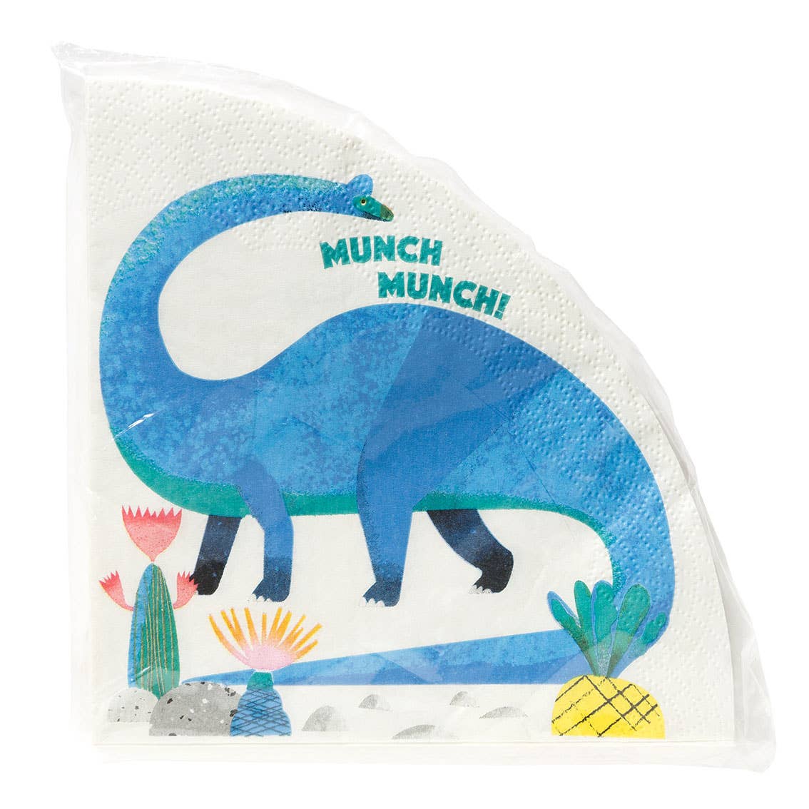 Party Dinosaurs Brachiosaurus Shaped Napkins (16 pk)