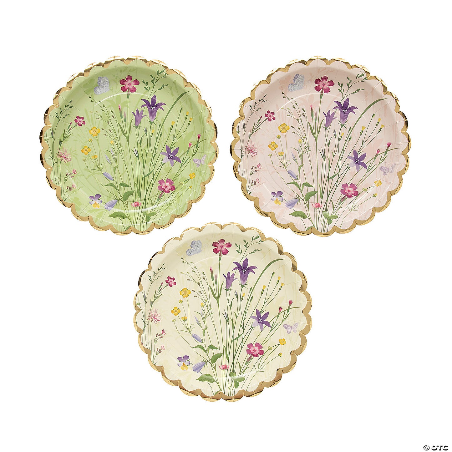 Wildflower Floral Small Plates (8 Count)