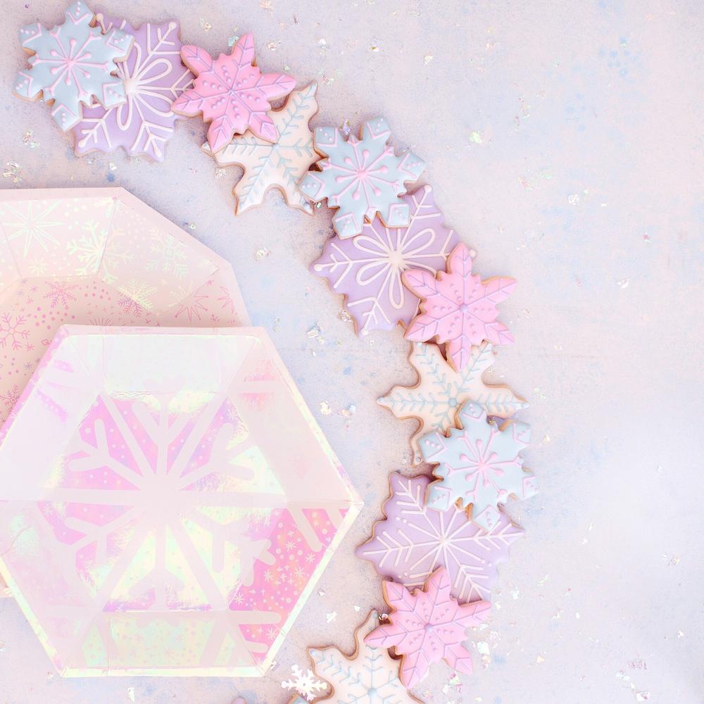 Frosted Snowflake Small Plates (8 pk)