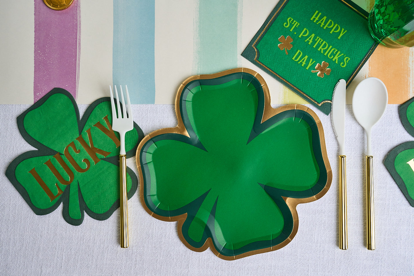 St. Patrick's Day Shenanigans Shamrock Beverage Napkins (16 Count)