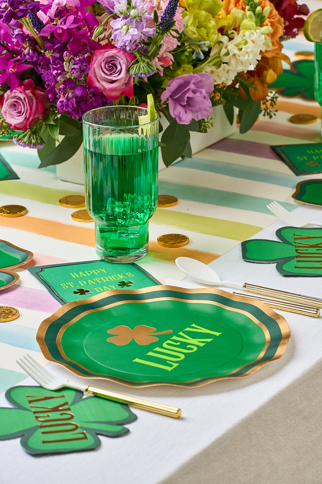 St. Patrick's Day Shenanigans Shamrock Beverage Napkins (16 Count)