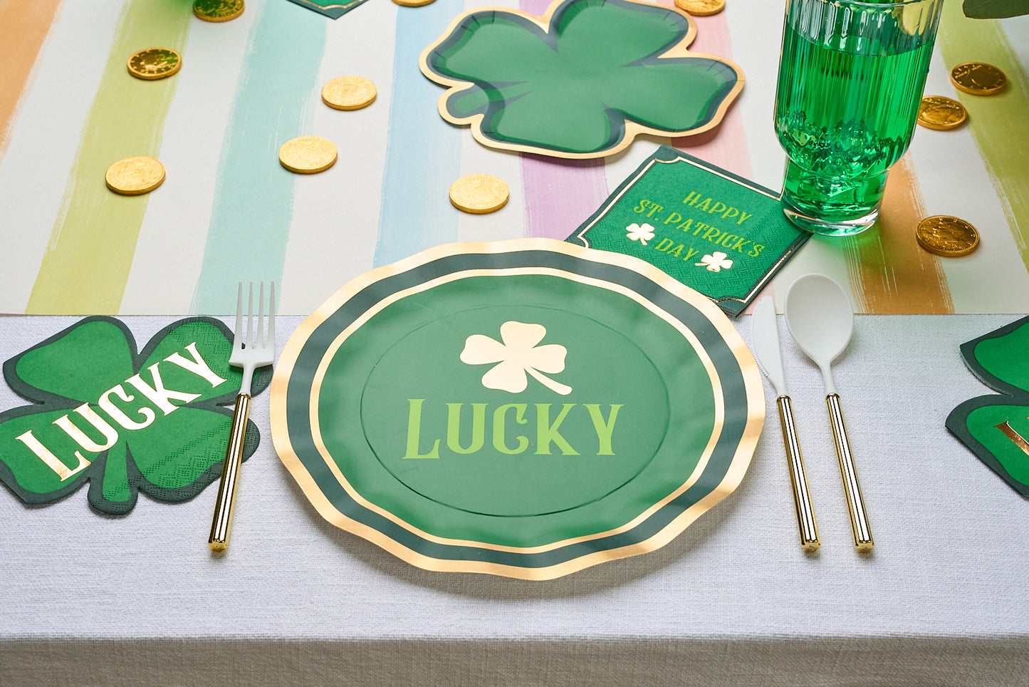 St. Patrick's Day Shenanigans Shamrock Beverage Napkins (16 Count)