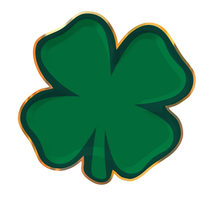 Shenanigans Die-Cut Shamrocks Small Plates (8 Count)