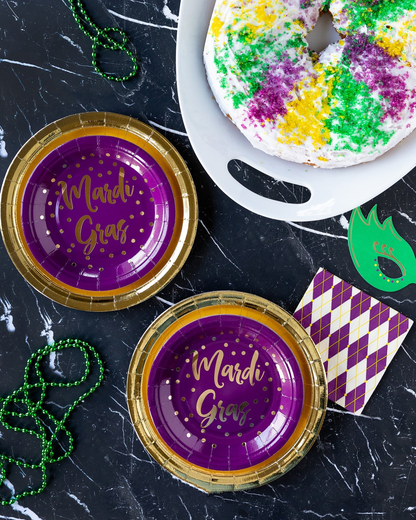 Mardi Gras Beverage Napkins