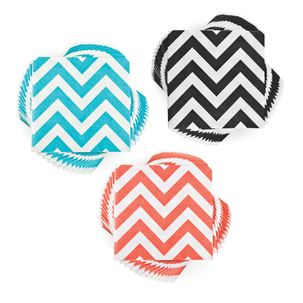 Orange and White Chevron Napkins (20 pk)